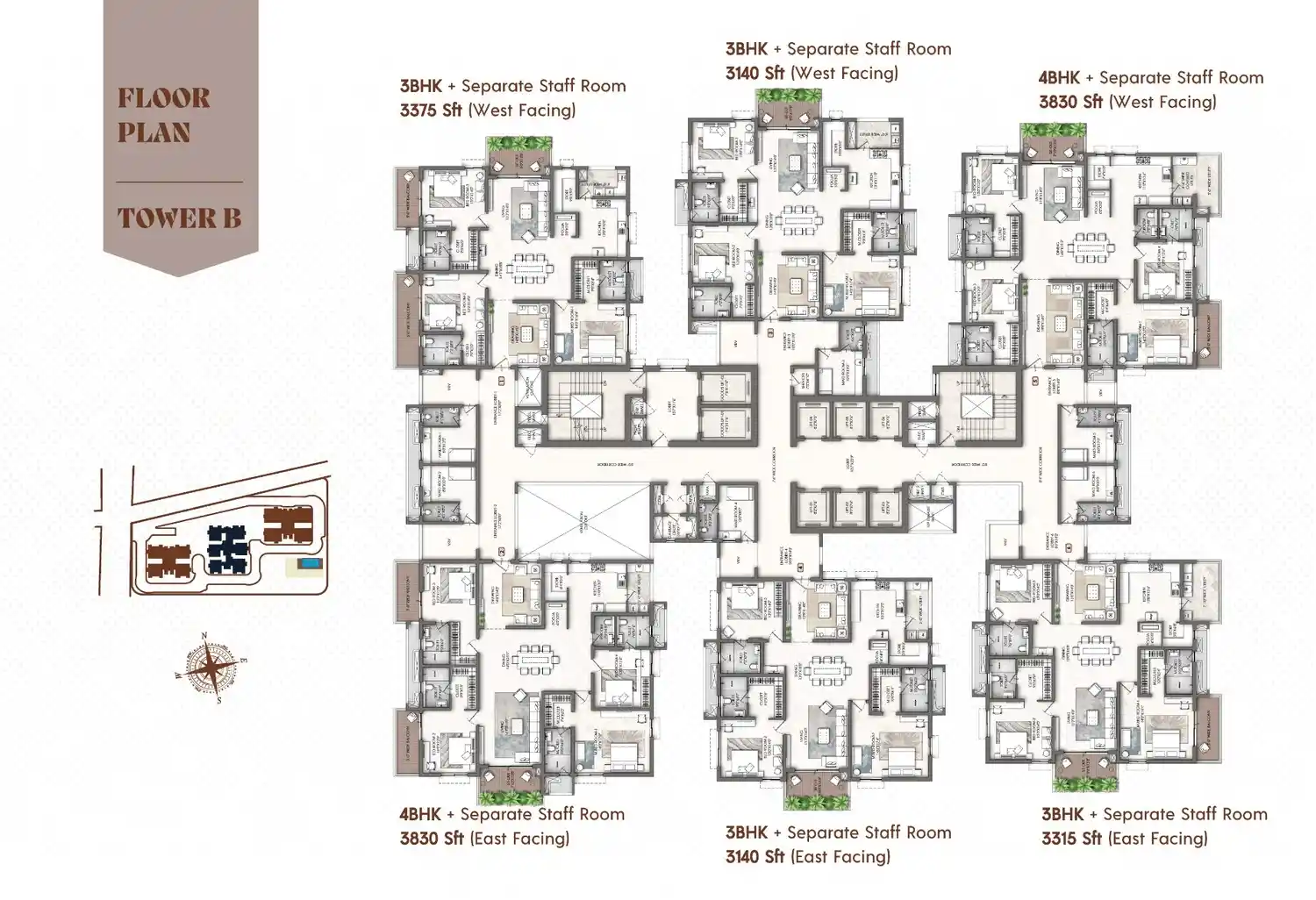 2 BHK Floor Plan - Godrej Aqua Vista Pune